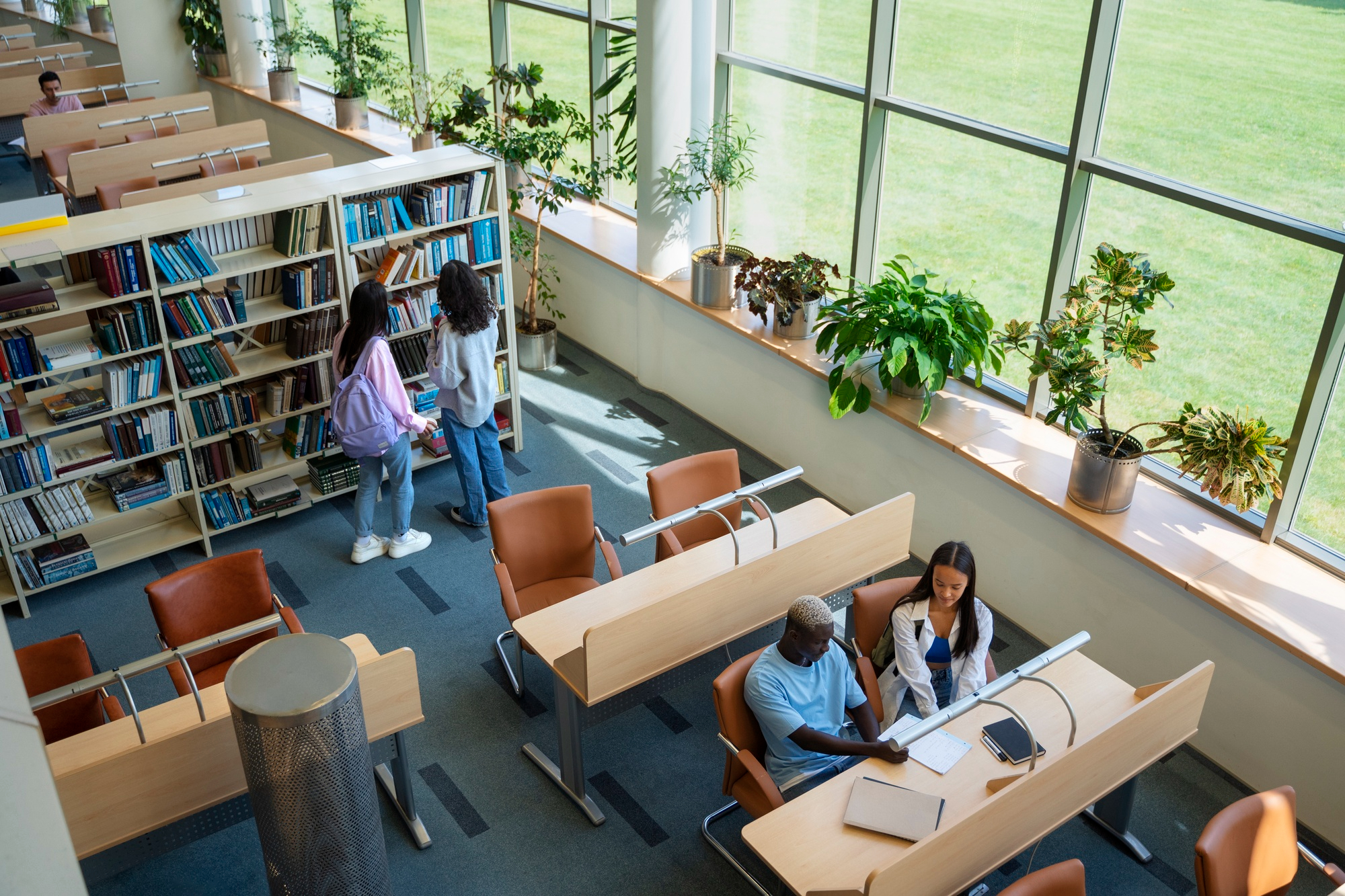 Students collaborating on the BETHBRIDGE campus